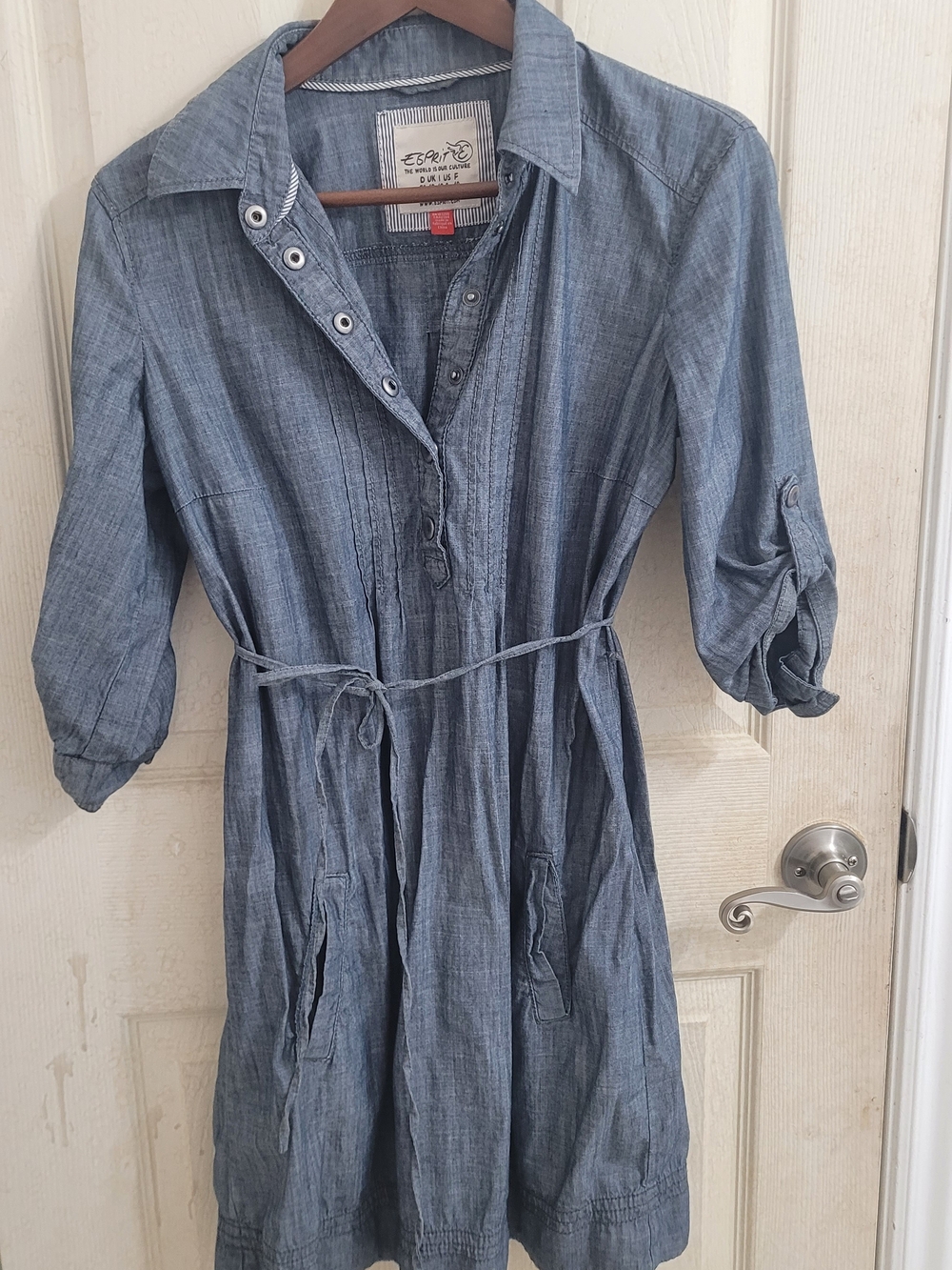 Esprit Blue Chambray Shirt Dress